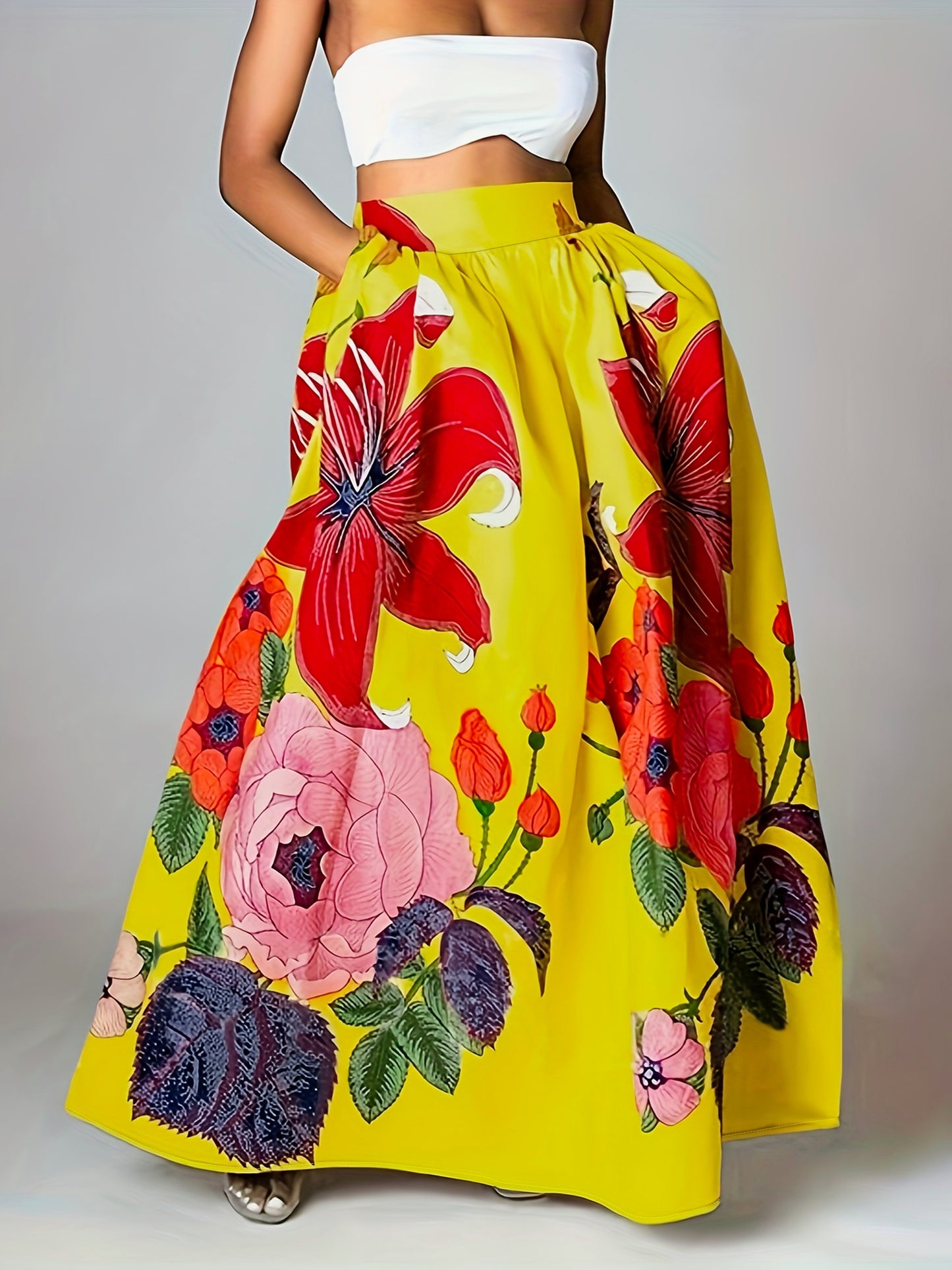Jupe Longue - Fleurie - Bohème - Haute Taille