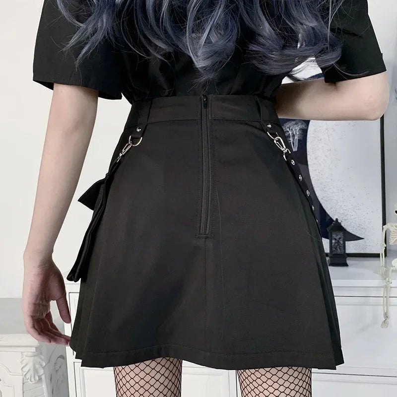 Jupe Courte - Noire - Haute Taille - Gothic