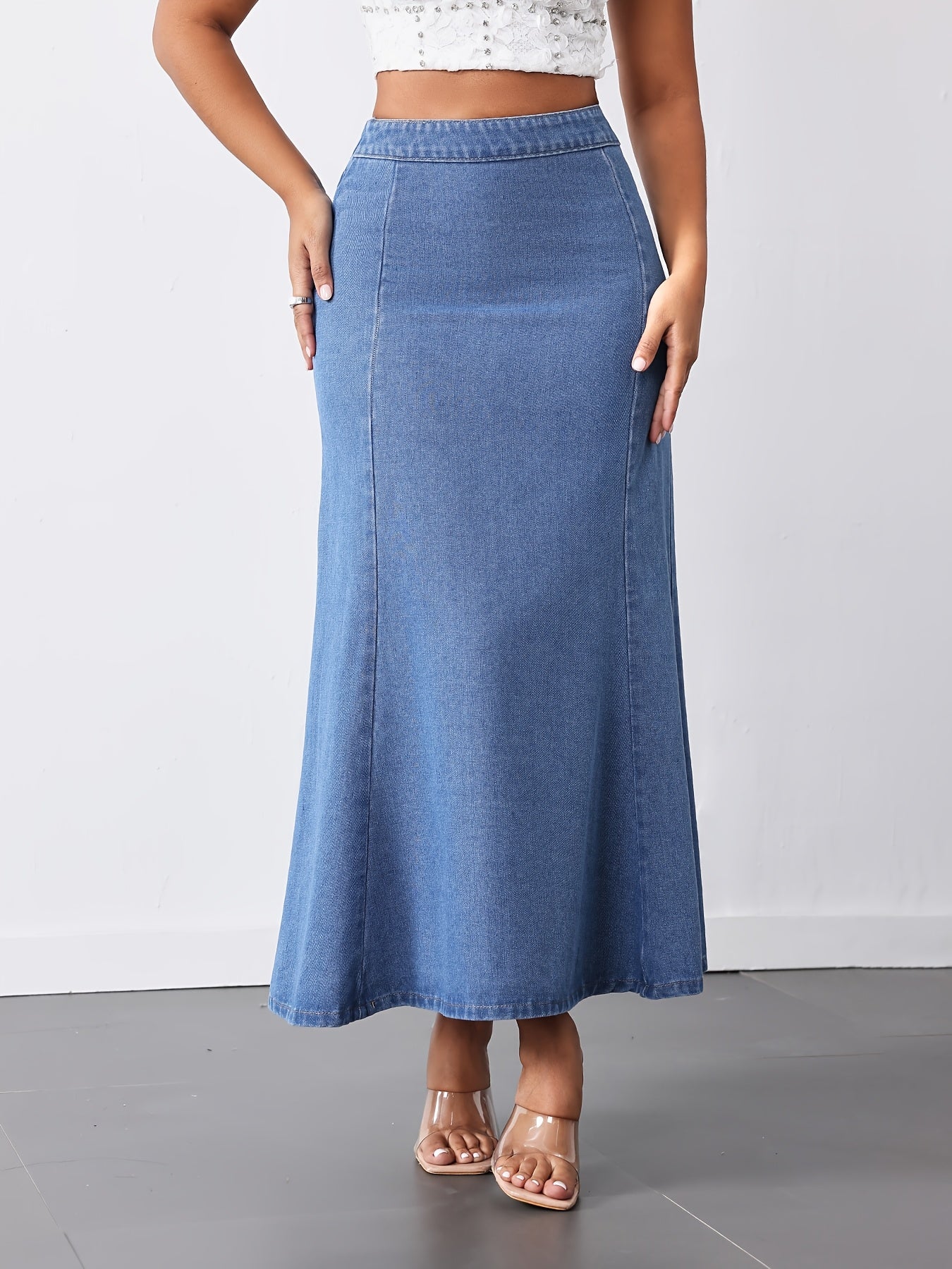 Jupe Longue - Jean - Haute Taille