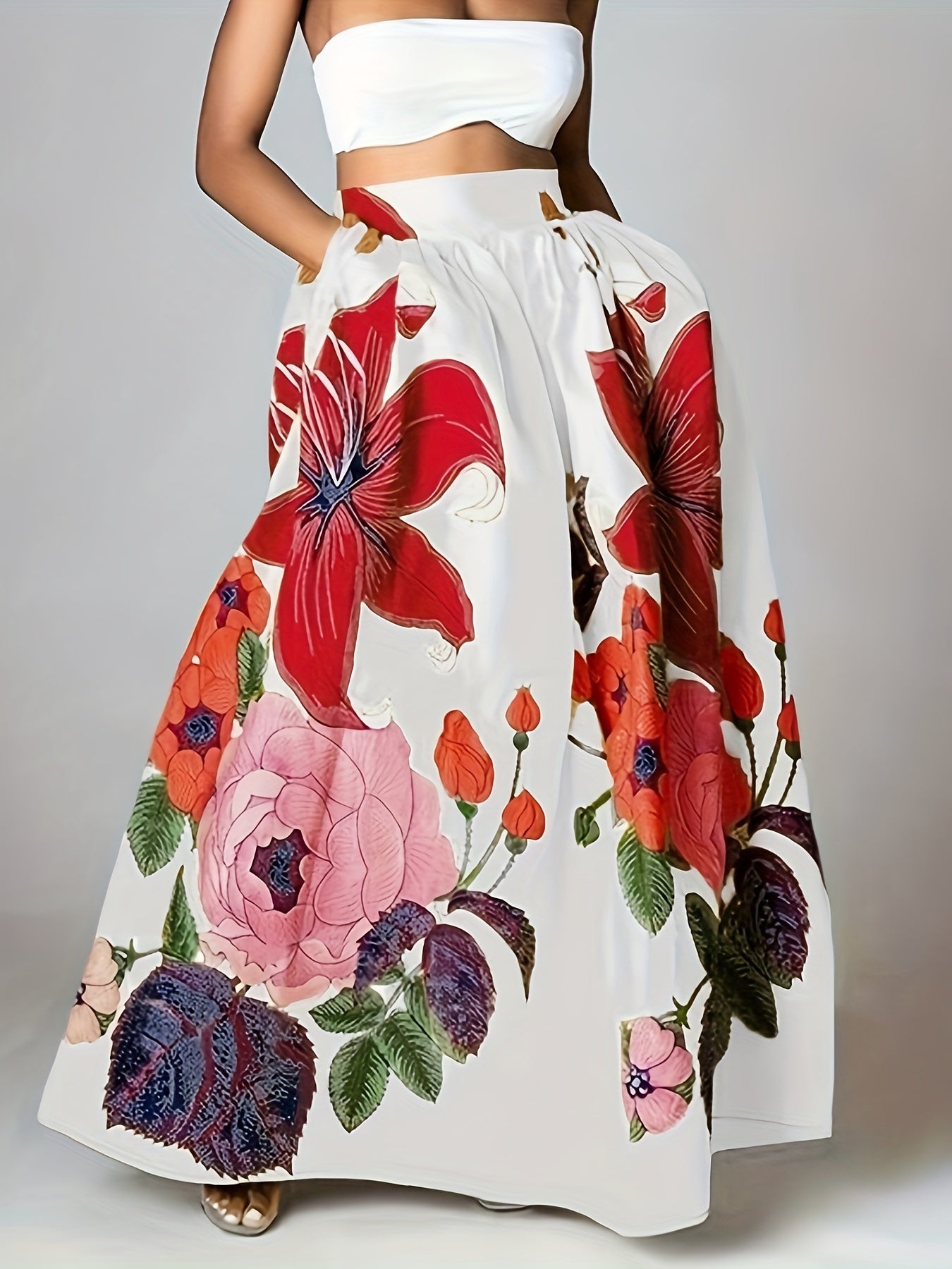 Jupe Longue - Fleurie - Bohème - Haute Taille