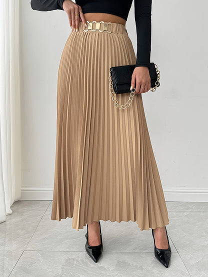 Jupe Longue - Beige - Plissée