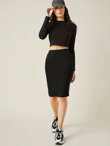 Jupe Crayon - Noir - Collection 2025
