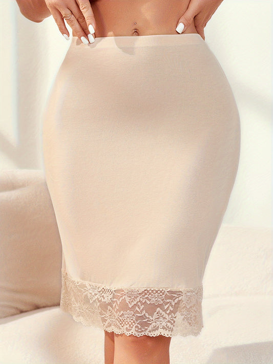 Jupe Crayon - Beige - Dentelle